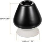 HARFINGTON Ceramic Chasen Stand 65mm Matcha Whisk Holder, Traditional Matcha Tea Chasen Holder, Black Gray