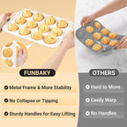Silicone Muffin Pans for Baking, Metal Reinforced Frame 12 Cups Regular Size Silicone Cupcake Pan Nonstick Muffin Tin for Baking Muffin, Cupcake, Frittatas,BPA Free, Dishwasher Safe