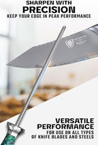 Dalstrong Honing Rod - 10 inch - Valhalla Series - SUS430 Stainless Steel - Resin & Wood Handle - Razor Sharp Kitchen Knife Sharpener Chef Knife Polish - Honing Steel - Gift Sharpening Rod
