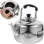 Cabilock 4L Stainless Steel Whistling Tea Kettle Stovetop Large Rapid Boil Kettle with Ergonomic Handle for Home Kitchen