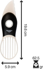 Avocado Fruit Slicer Pitter 3 in 1 Banana Dragon Fruit Peach Pear Passionfruit White & Black Kitchen Gadget Tool Comfortable to Grip Core Remover Food Safe Fruit & Vegetable PHOENA