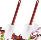Commercial Spoonula Rubber Spatula Set, High Heat Spatula Spoon 9.5 Inches, Commercial Spatula for Cooking, Rubber Spatula Set Resistant to 500℉ (2 Spoonulas 14"/M)