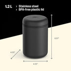 Fellow Atmos Electric Vacuum Canister & Storage Container - Airtight Coffee & Food Storage Containers - Coffee Containers - (Matte Black, 0.7 Liter)
