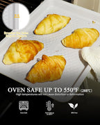 Nonstick Ceramic Baking Sheet With Rack, 2-Pack 15x10 Jelly Roll Sheet Pan, Non-Toxic, PTFE & PFOA Free, Warp-Free, Oven Safe 550°F, Dishwasher Safe, Aluminized Steel, Gray Yellow