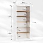 70.8" Tall Farmhouse Kitchen Pantry Cabinet, Modular Storage Cabinet with 6-Tier Adjustable Shelves, White, Wooden Hutch for Living Room, Kitchen