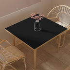 Table Pad - Used for Square Table Waterproof and Easy to Clean Good Flatness Easy to Used for Dining Table(Black+Gray 46x46)