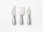 Printworks The Essentials, Cheese Knife Set – 3 Pieces Stainless Steel Gift Set with Pronged, Chisel, and Heart Knives – Stylish Charcuterie Accessories and Dishwasher Safe
