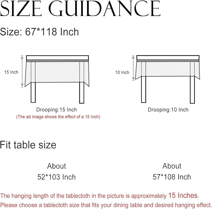 ISAENNE Designer Floral Extra Long Rectangle Tablecloth,French Linen Light Beige Indoor Table Cloth,Fall Wrinkle Resistant Decor Tablecloths for Dining Thanksgiving Kitchen,67"*118"-Flora A