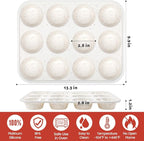 CAKETIME Silicone Muffin Pan, Metal Reinforced Frame Regular Size Cupcake Pan Easy to Move Muffin Pans Nonstick 12 Cups for Baking (2)