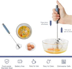 2 Pack Semi Automatic Whisk, Stainless Steel Mini Hand Push Whisks for Cooking, Easy to Use Egg Beater Tool for Cooking, Whisking, Beating, Stirring