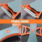 2 In 1 Fruit Peeler,Peeling and shredding Vegetables Potato Vegetable Peeler Carbon Steel Blade,Multi Function Stainless Steel Vegetable Peeler with Straight and Serrated Blades (A+B)