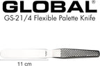 Global 4 inch Straight Spatula, Stainless Steel, GS-21/4