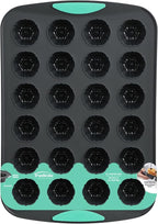 Trudeau Cupcake & Muffin Pan – 24-Count Mint Silicone Bakeware, Nonstick BPA-Free Mold for Cupcakes, Muffins, Mini Cakes & Brownies – Oven, Freezer & Dishwasher Safe
