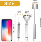 3PCS Corn Peeler Set, Stainless Steel Corn Peeler, Corn Stripper and Corn Holder Tool, Corn Planer Cutter Thresher Scraper,Peel Corn Cob Separator Quick