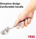 Stainless Steel Ice Cream Scoop, Ergonomically Designed Handle for Comfort, Heavy Duty Ice Cream Scooper, One-Piece Design Ice Cream Scoops, Dishwasher Safe.