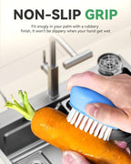 SXhyf Vegetable Brush Scrubber for Food [Black Stiff Bristles Brush + White Soft Bristles Brush] Potato Scrubber, Dishwasher Safe Veggie & Fruit Cleaning Brush for Mushrooms, Carrots, Lemons, Eggs