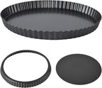 Tart Pan with Removable Bottom, Non Stick Quiche Baking Dish, Large Fluted Quiche Pan for Baking, 13 Inch