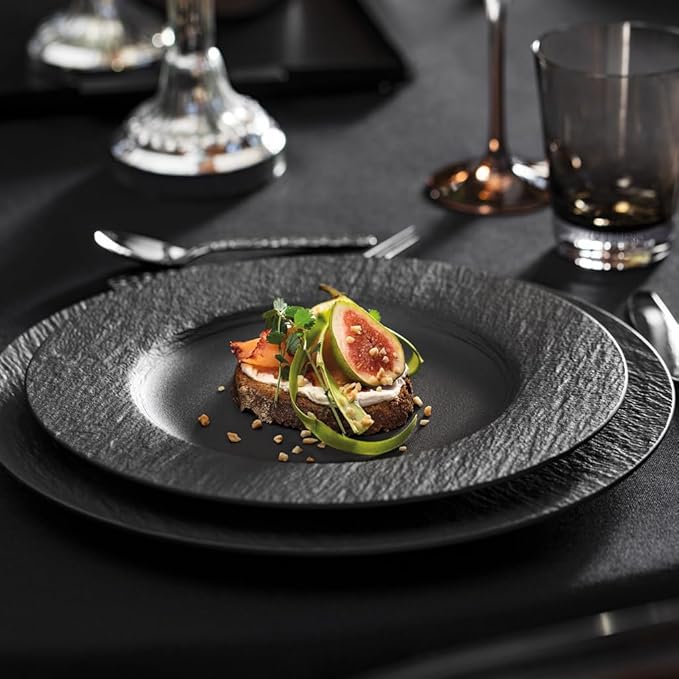 Villeroy & Boch Manufacture Rock Dinner Plate Set of 4 27x27x2cm