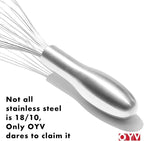 12" Whisk for Cooking, Ergonomic Handle, Dishwasher Safe 18/10 Stainless Steel Whisk, Professional Kitchen Wire Whisk, Perfect for Blending, Whisking, Baking, and Beating