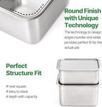CuBE Medium 2PCS Set 1000ml 650ml Stainless Steel Food Storage Containers With Lids and a Net Kitchen Appliances Dishwasher Safe Premium South Korea
