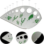 Herb Stripper Stainless Steel Kitchen Herb Leaf Stripping Tool Kitchen Gadgets for Kale, Chard, Collard Greens, Thyme, Basil, Cilantro Tool (9 holes)