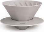 palatti Mist Porcelain Pour Over Coffee Dripper, Ceramic Pour Over Coffee Maker, Adapt to V60 Styles Cone Filters, Faster Flow Rate, Interchangeable Wall and Base, 1-4 cups