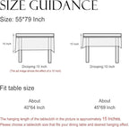 ISAENNE Designer French Table Cloth for Rectangle Table,Linen Orange Floral Pattern Indoor Tablecloth,Wrinkle Resistant Decor Table Cloth for Dining Thanksgiving Kitchen,55"*79"-Alvarado D