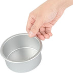 Restaurantware-Met Lux 4 x 2 Inch Straight-Sided Baking Tins, 12 Round Cake Pans - Oven-Ready, Freezable, Anodized Aluminum Round Baking Pans, Greaseproof, For Layer Birthday Cakes