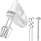 Kenmore Electric Hand Mixer – 5 Speed Handheld Blender, Electric Egg Beater with Whisk, Beater, Dough Hooks, Storage Case, Turbo Boost for Cake Mix, Batidora de Mano Eléctrica