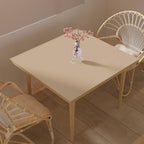 Desk Cover Protector - Used for Square Table Waterproof and Easy to Clean Good Flatness Easy to Used for Dining Table(Light Brown+Gray 44x44)