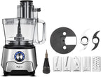 14-Cup French-Fry-Cutter Storage-Drawer Food-Processor - XL Bowl, Large Chute & Storage Drawer, Slicing & Shredding, Chopping & Mixing, For Fries, Cheese, Meat & Veggie Prep, For Home Kitchen