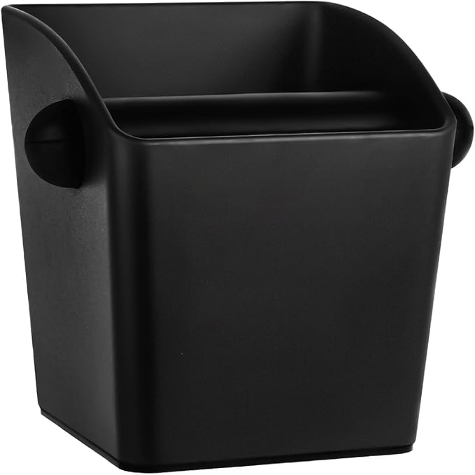 Knock Box Square High Sidewall Design Espresso Knock Box Shock-absorbent Knock Box Espresso with Removable Knock Bar and Non-Slip Base Espresso Accessories for Home/Office