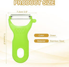uxcell Vegetable Peeler Set, 4.5 Inch Stainless Steel Potato Peeler for Apple Fruits Green