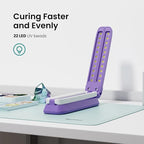 Resiners UV Resin Light, UV Light for Resin Curing, Wireless & Rechargeable Blacklight Ultraviolet LED, 3-in-1 Uses, Foldable UV Lamp, Craft Supplies Tools for Resin Molds, Jewelry Making, Purple