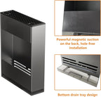 Magnetic Universal Knife Block Holder, Magnetic Aluminum Knife Holder for Refrigerator with Slots for Scissors and Sharpening Rod Storage Stand Display Unique Slot Design to Protect Blade