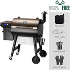 Z GRILLS Wood Pellet Grill & Smoker, 8-in-1 Outdoor BBQ Grill with PID 2.1 Controller, 697 sq in Cooking Area, 2 Meat Probes, LCD Screen, Rain Cover Included