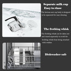 Electric Milk Frother,4 in 1 -Automatic Milk Frother,14oz Silent Operation Hot and Cold Milk Foamer Temperature Control Milk Steamer Warmer for Coffee,Latte,Cappuccino,Hot Choc,Dishwasher Safe (Black)