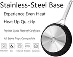 MsMk Nonstick Frying Pan, 12 1/2 Inch Titanium and Ceramic Nonstick Large Skillet Pan, Sturdy and Durable Skillet Nonstick, for Various Stove Type, Oven Safe to 700°F Pan for Cooking, Dishwasher Safe