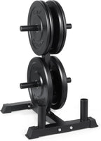 CAP Barbell 2-Inch Olympic Bumper Plate Weight Set with 6 Post Rack | 100-370 lbs | Multiple Options