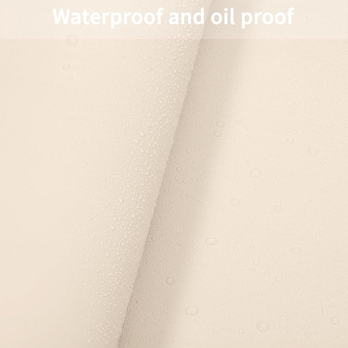 Leather Table Cover,1.8mm Thick,36x72 Inch Table Protector,Table Protector for Dining Room Table,Dining Room Table Protector Pad.(Off White+Light Gray,36x72)