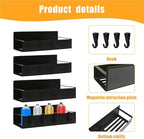 4 Pcs Magnetic Aerosol Spray Can Holder, Steel Magnet Spray Toolbox Bottle Holder Rack Mechanic Paint Can Organizer Tool Box Storage Rack for Garage Home Workspace