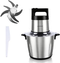 Vayepro 24 Cup Large Capacity Electric mixers, Electric Food Blenders with Stainless Steel Bowl, 2 Speed, 4 Bi-Level Bladesand Spatula, 6L 800W Food Processors for Meat, Onion, Vegetables, Fruits