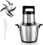 Vayepro 24 Cup Large Capacity Electric mixers, Electric Food Blenders with Stainless Steel Bowl, 2 Speed, 4 Bi-Level Bladesand Spatula, 6L 800W Food Processors for Meat, Onion, Vegetables, Fruits