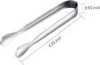 Gejoy 12 Pieces Mini Tongs Stainless Steel Small Sugar Serving Tongs for Charcuterie Board Appetizers Dessert Serving Food Tiny Party Danish Candy(4.3 Inch,Silver)