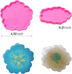 Coaster Resin Epoxy Molds for Casting Irregular Wave Shape Silicone Geode for Making Cup Mats Agate Coaster Mold Wine Glass Holder Home Decor DIY Craft Project