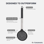 Large Silicone Kitchen Cooking Utensils Set, 11 pcs Cooking Utensils, Kitchen Tools Gadgets for Nonstick Cookware, Spatula, Turner, Masher, Ladle, Strainer, Server, BPA FREE, Dishwasher Safe (Black)