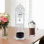 Cold Brew Drip Coffee Maker, 600ml/20.29oz Iced Coffee Brewer Machine Dripper Pot with Measuring Spoon and Stainless Steel Filter for Home Office Coffee Shop