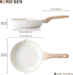 Kordisen Ceramic Non Stick Frying Pans Skillet, 9.5 Inch Ceramic Frying Pan Nonstick for Cooking Non Toxic, Healthy Induction Cookware, Heat Resistant Handle, PFOA & PFAS Free
