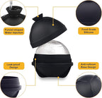 Sphere Ice Molds - 6 Pack - Silicone Ice Ball Molds with Built-in Funnel - Round Ice Cube Molds - Make 2.5 Inch Big Ice Sphere for Whiskey & Cocktails,Food Grade and BPA Free, Black