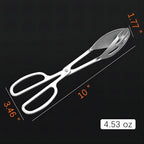 REDANT 2-Pack Metal Serving Tongs for Cooking - Scissor Handle Kitchen Tongs for Salad, Cake, Bread, Toaster & Steak - Buffet & Party Serving Utensils for Catering, Baking & Cooking (10 Inch)